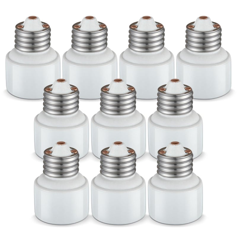 EMNOOTI Porcelain Socket Extension Adapter - E26 to E26 Standard Medium Screw Bulb Socket Extender - Image 1